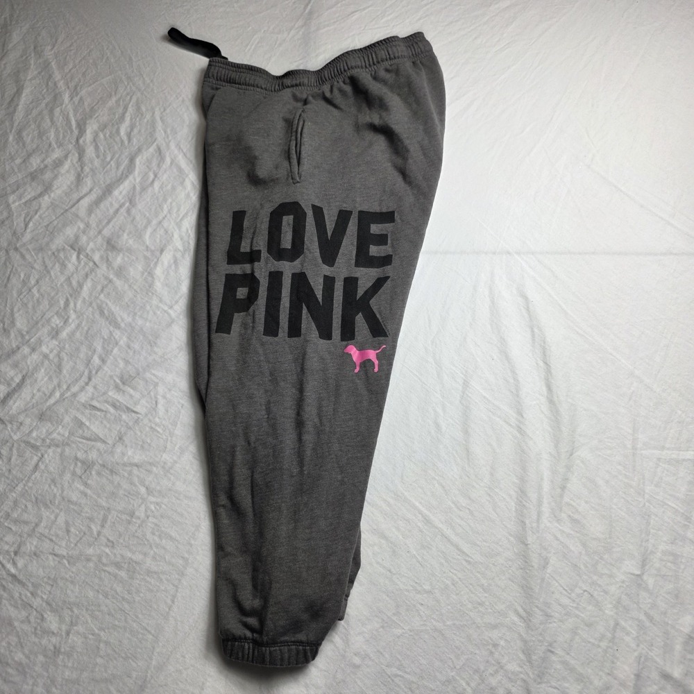 Victoria's Secret yoga pink cropped sweatpants love pink y2k XS